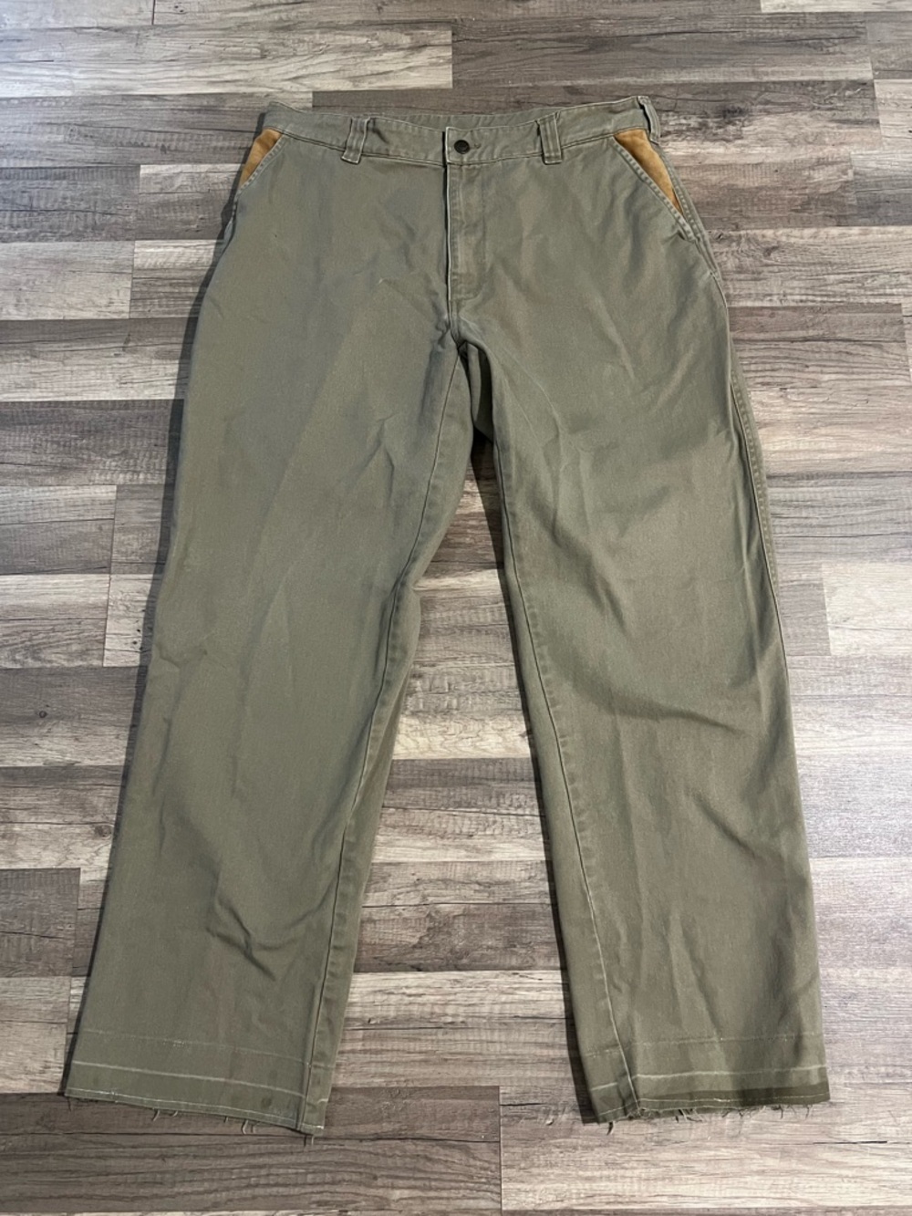 Orvis Men’s 100% Cotton Beige Khaki Outdoor Work Pants Size 34